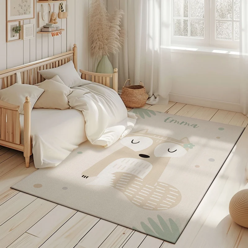 Tapis de jeu Friends of the Woods - Plusieurs couleurs et tailles disponibles - Nom personnalisable