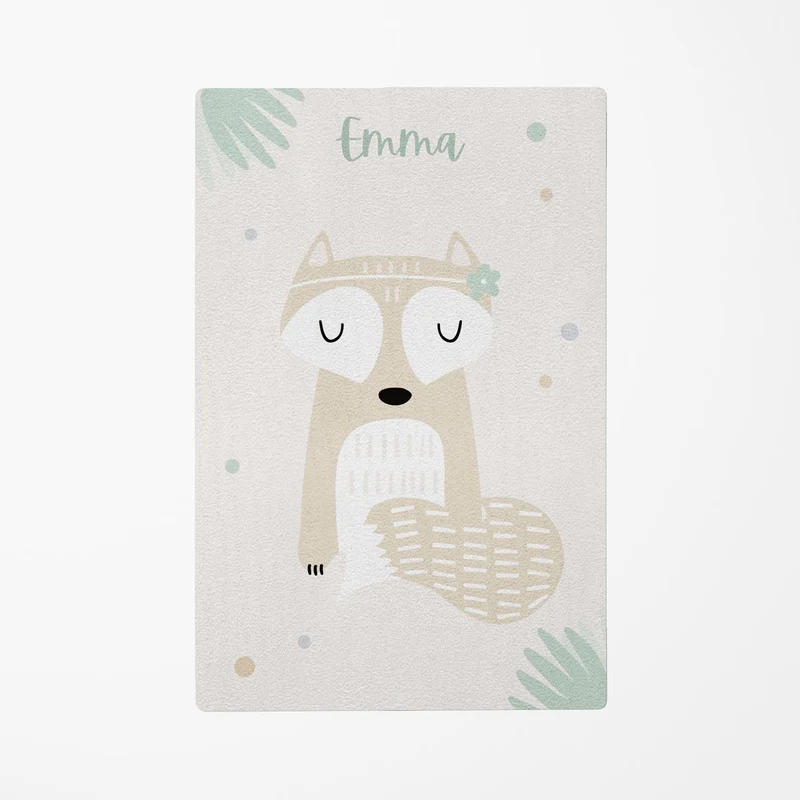 Tapis de jeu Friends of the Woods - Plusieurs couleurs et tailles disponibles - Nom personnalisable