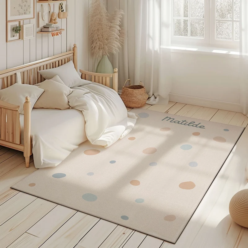 Tapis de jeu à pois - Plusieurs couleurs et tailles disponibles - Nom personnalisable