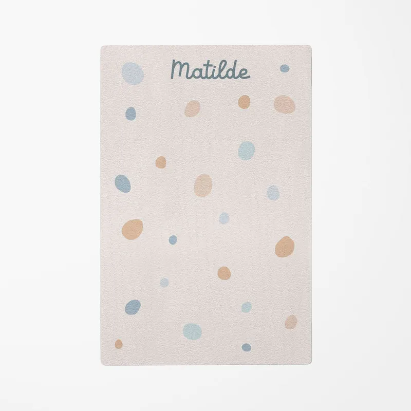 Tapis de jeu à pois - Plusieurs couleurs et tailles disponibles - Nom personnalisable