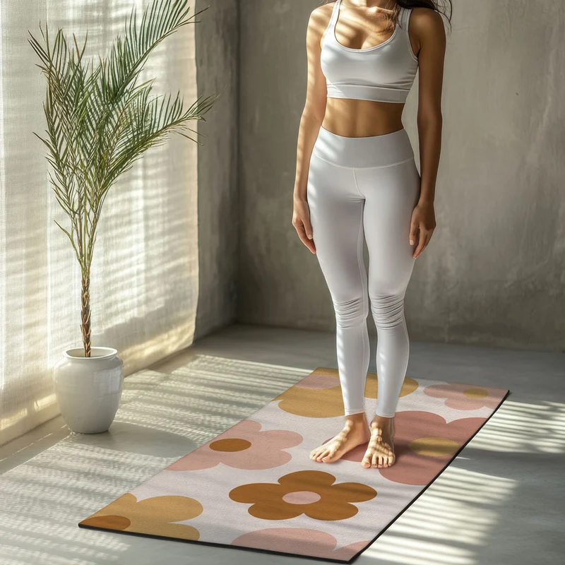 Groovy Daisy Yoga Mat - Plusieurs tailles disponibles - Nom personnalisable