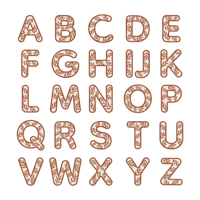 Lettres acryliques décorées uniques - Plusieurs couleurs disponibles