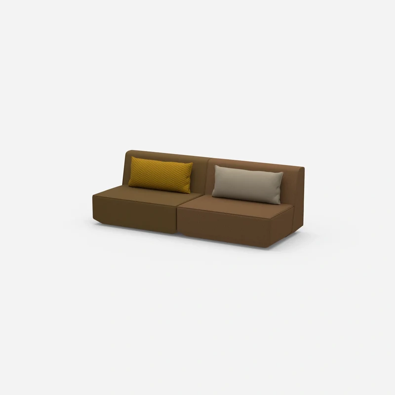 Modulares Sofa 3er in Braun