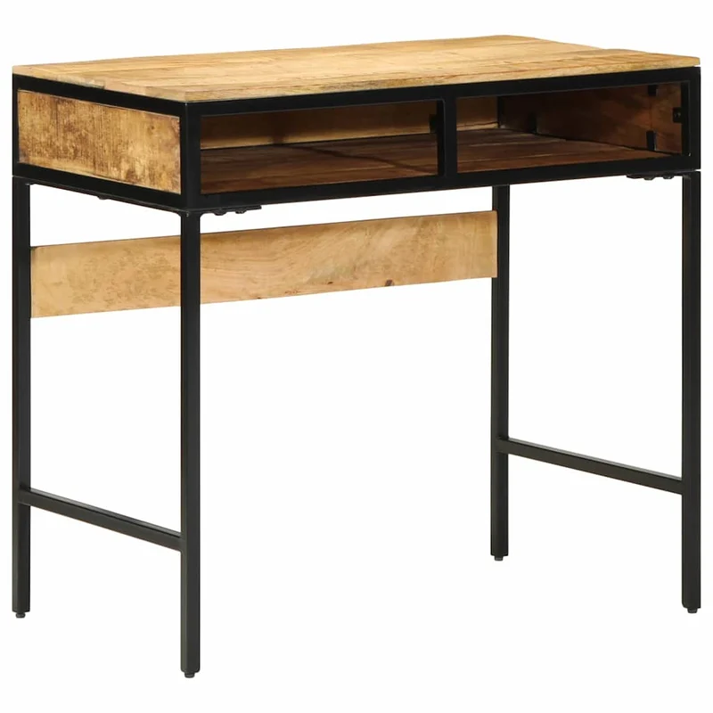 Petit Bureau Industriel en Bois de Manguier