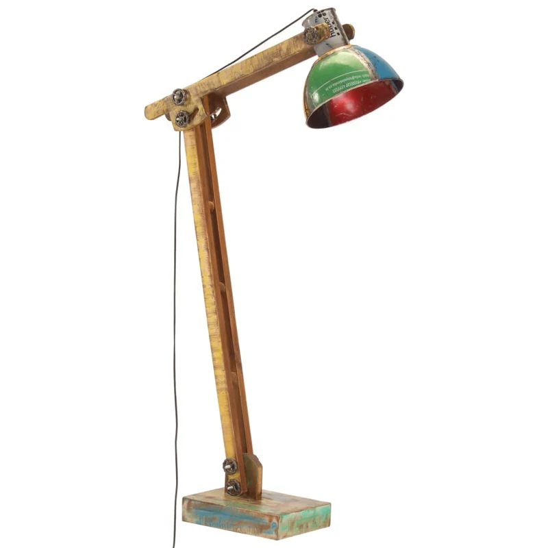 Lampadaire Industriel en Bois Fait Maison
