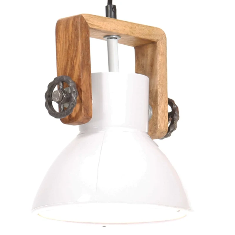 Suspension Industrielle en Fer Blanc et Bois