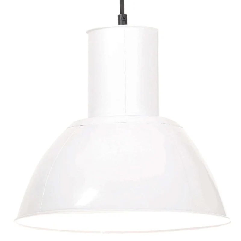 Suspension Luminaire Industriel en Métal Blanc