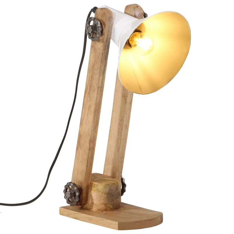 Lampe Industrielle Vintage en Bois et Fer