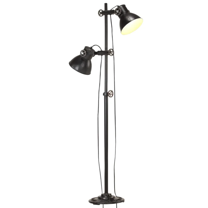 Lampadaire Industriel avec Abat-jours en Métal