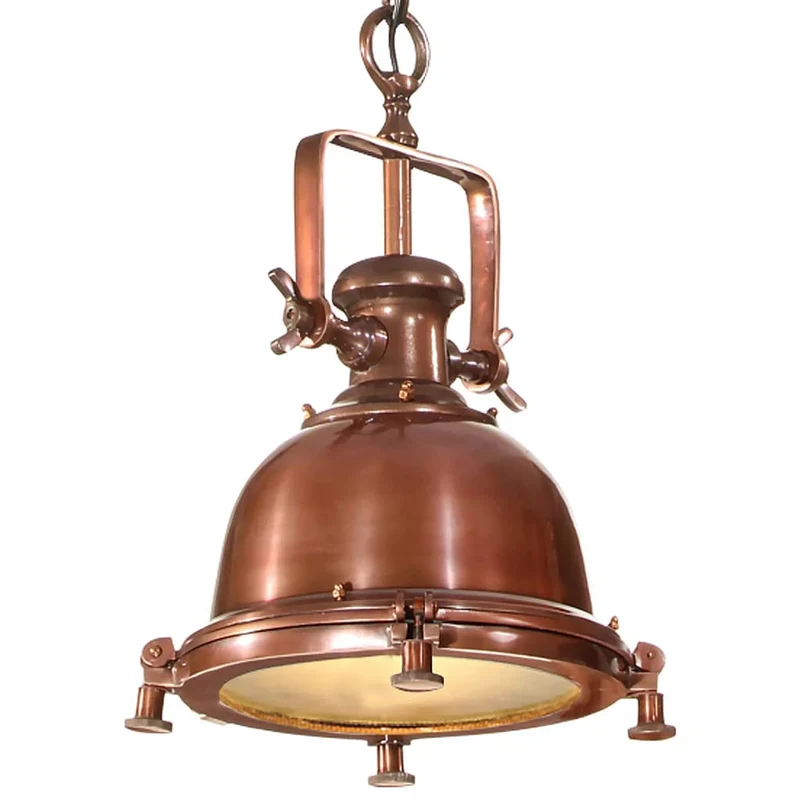 Luminaire Industriel Vintage en Aluminium et Cuivre