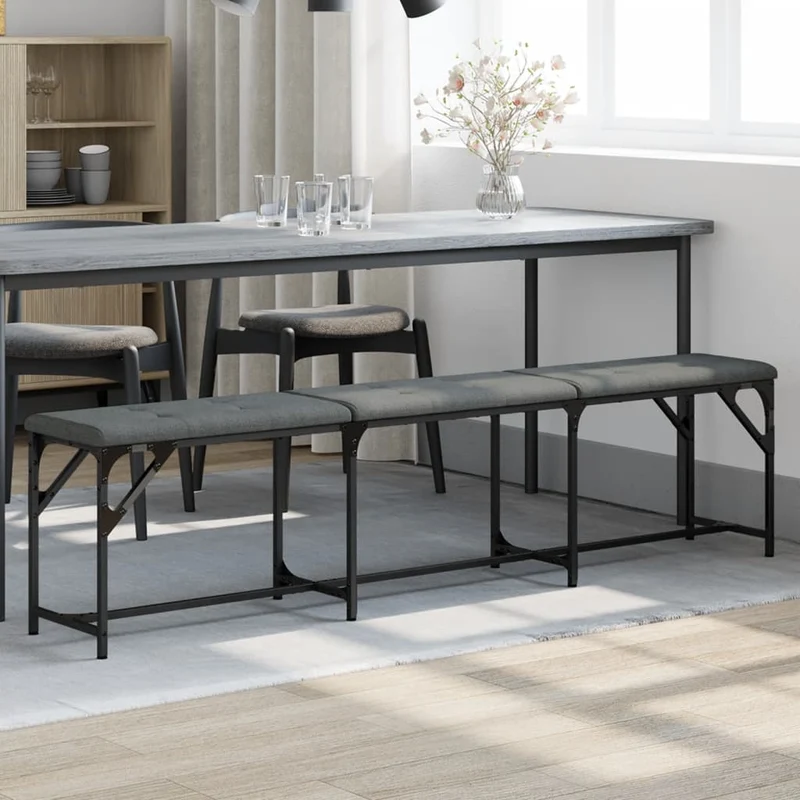 Banc en Métal et Similicuir Intérieur