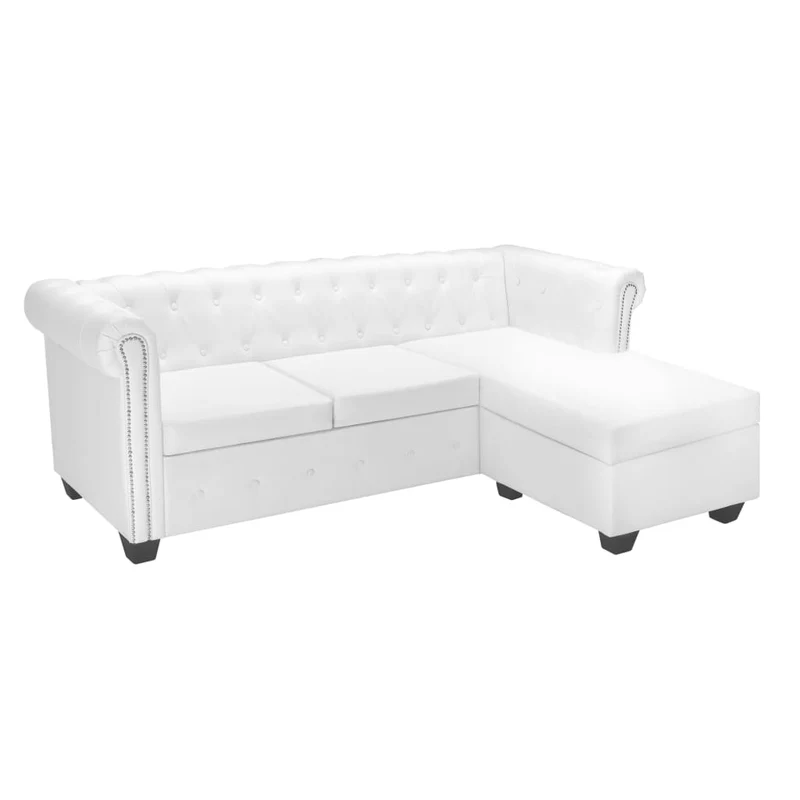 Canapé Chesterfield en Simili Cuir Raffiné