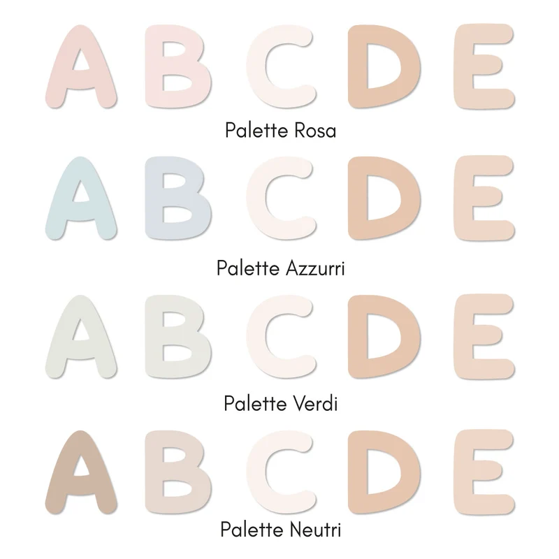 Lettres magnétiques de l'alphabet – Plusieurs variations de couleurs disponibles.