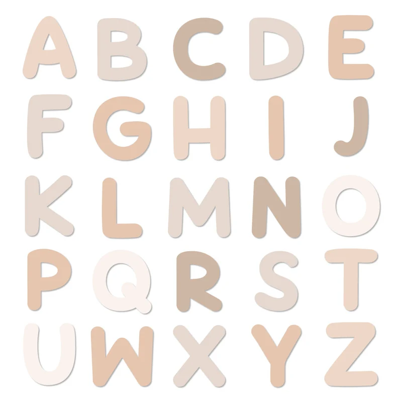 Lettres magnétiques de l'alphabet – Plusieurs variations de couleurs disponibles.