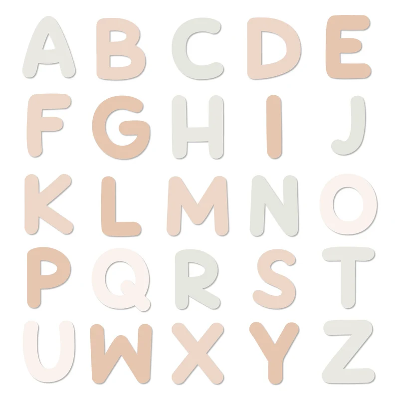 Lettres magnétiques de l'alphabet – Plusieurs variations de couleurs disponibles.