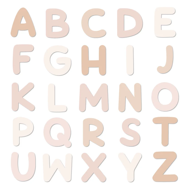 Lettres magnétiques de l'alphabet – Plusieurs variations de couleurs disponibles.
