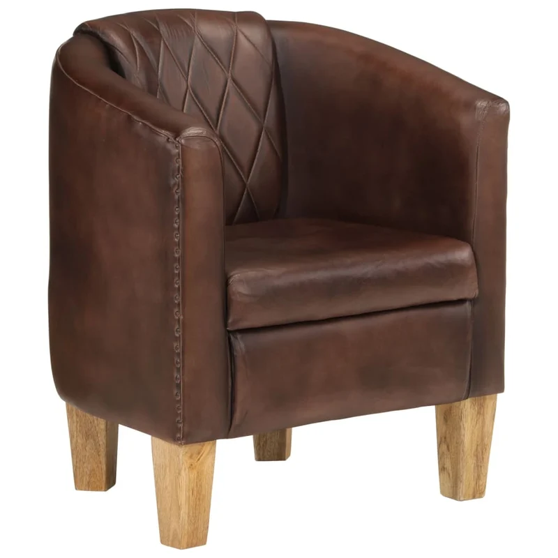 Fauteuil Cabriolet Moderne en Cuir Véritable