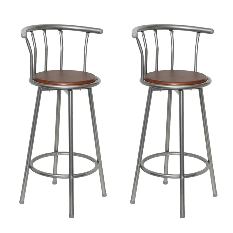 Tabouret de Bar Industriel avec Dossier en Métal