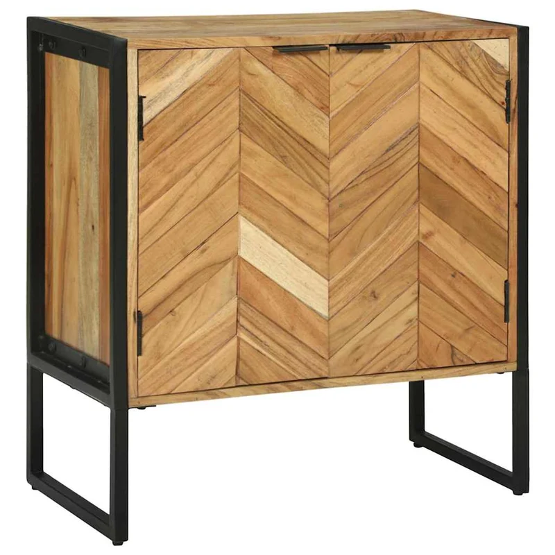 Buffet Élégant en Bois et Métal Industriel