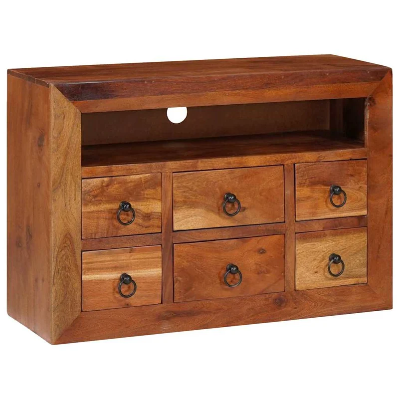 Buffet Industriel en Bois Massif d'Acacia
