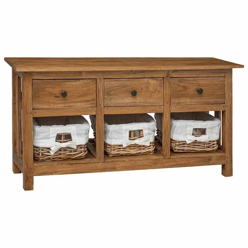 Buffet Ancien en Bois d'Acajou Massif
