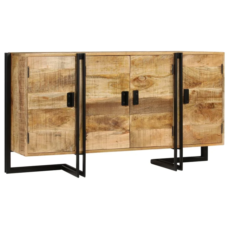 Buffet Style Industriel en Bois de Manguier