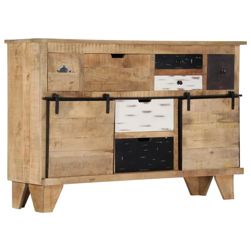Buffet Élégant en Bois de Manguier et Métal