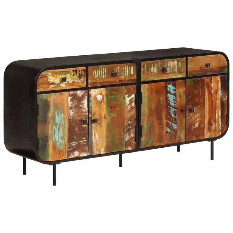 Buffet en Bois Massif et Métal pour Salon