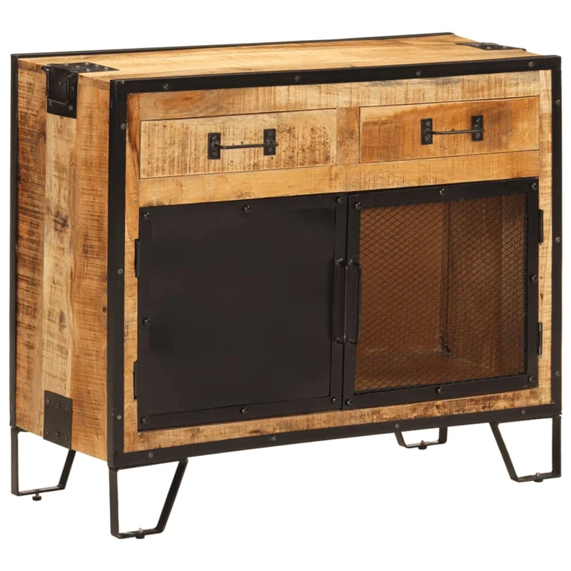 Buffet Industriel en Bois de Manguier et Fer