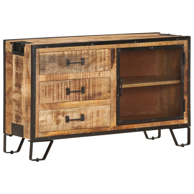 Buffet en Bois de Manguier et Métal Noir