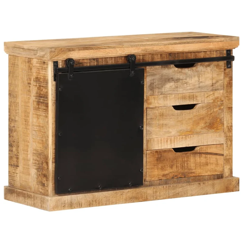 Buffet en Bois de Manguier et Métal Indus