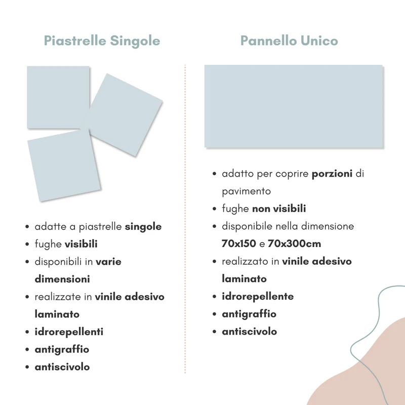 Autocollant de sol de couleur unie - Plusieurs couleurs et tailles disponibles