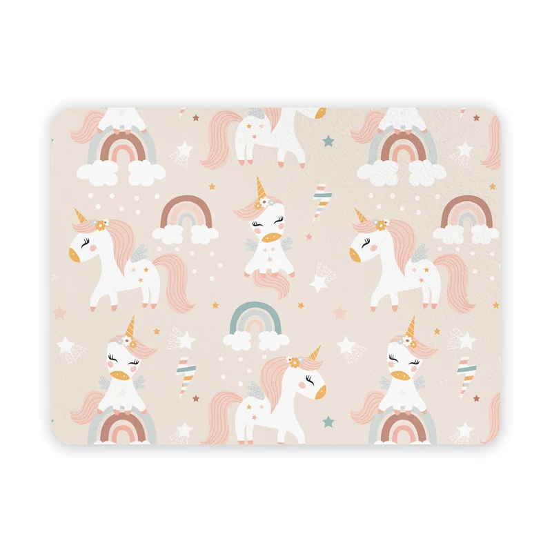 Sets de table pour enfants fantaisie licornes caramel
