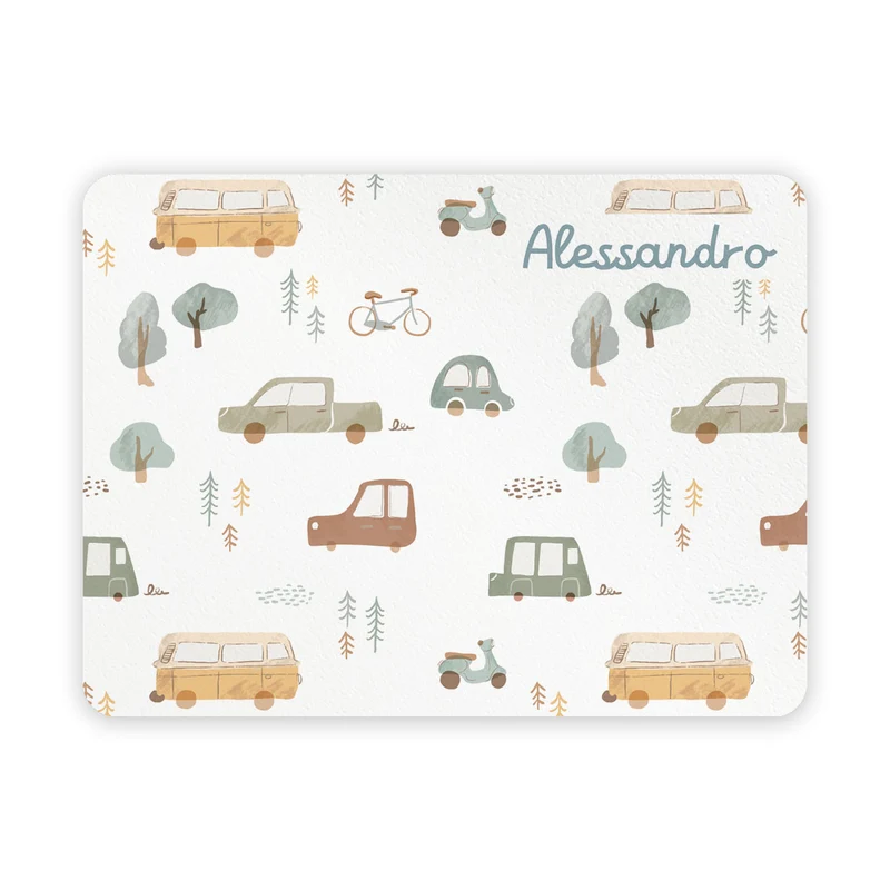 Sets de table pour enfants Road Trip - Prénom personnalisable
