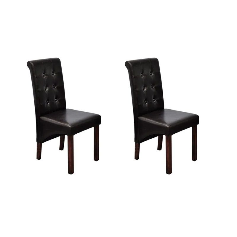 Chaise Industrielle en Cuir Synthétique Noir