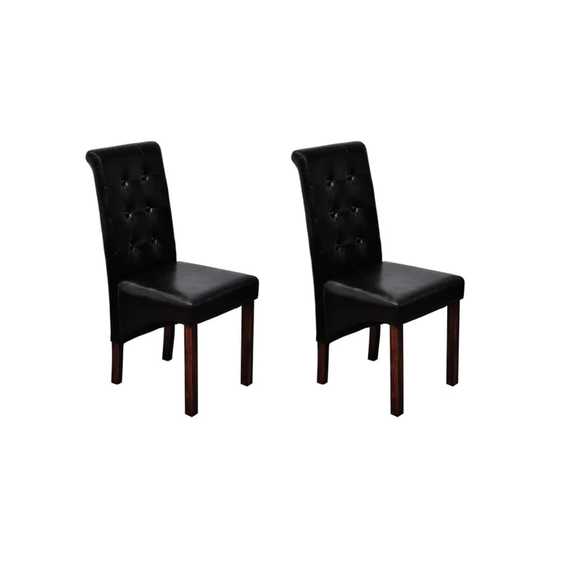 Chaise Industrielle en Cuir Synthétique Noir