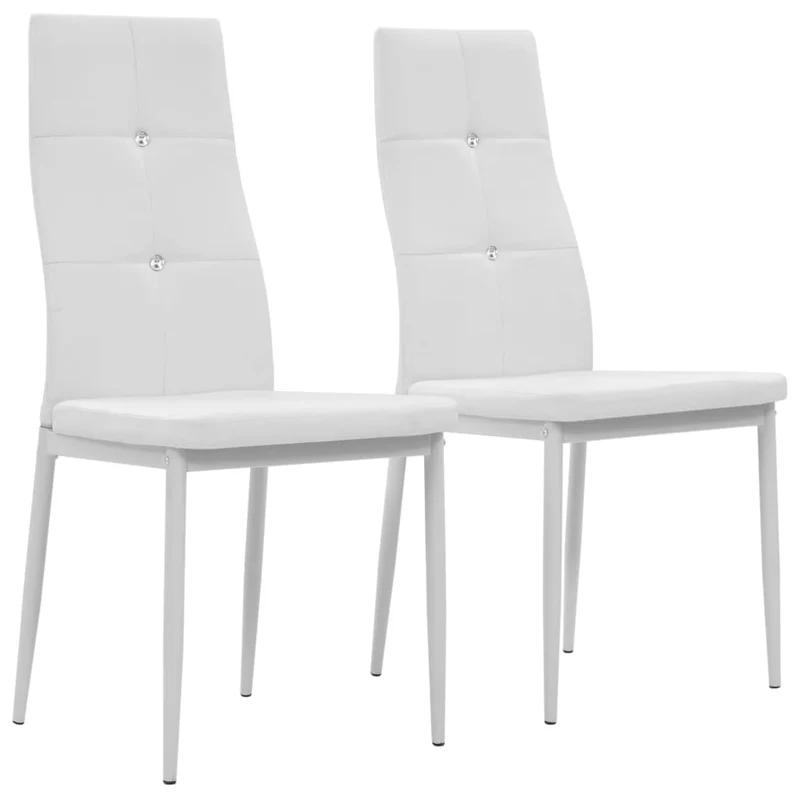 Chaises Industrielle Blanche en Similicuir