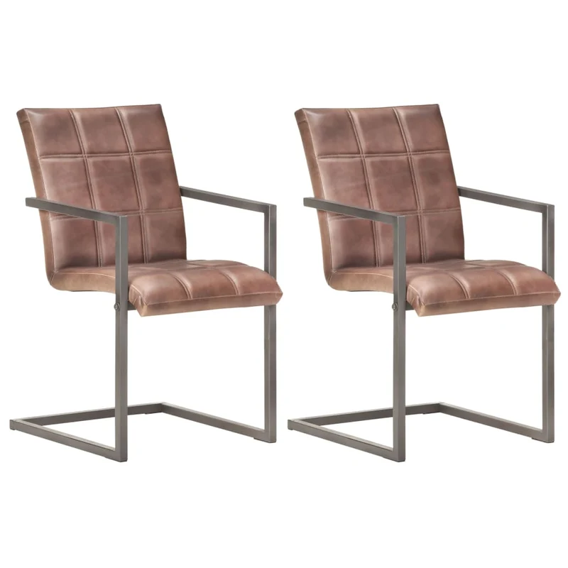 Chaise Cantilever en Cuir pour Salle à Manger