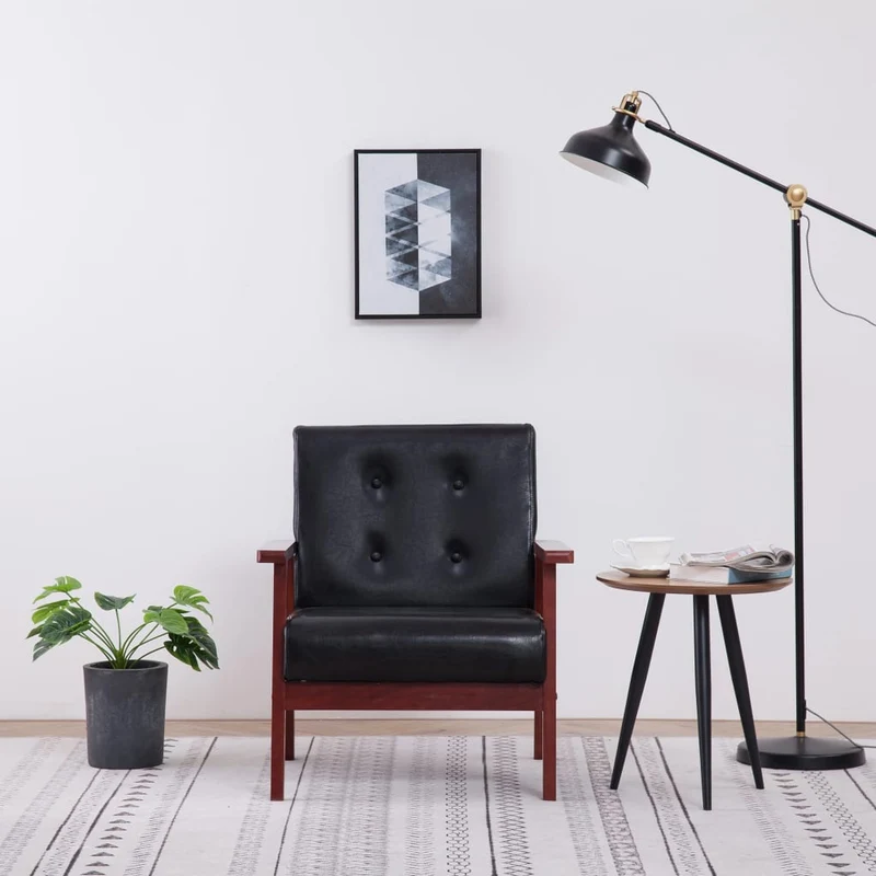 Fauteuil Industriel Vintage en Similicuir