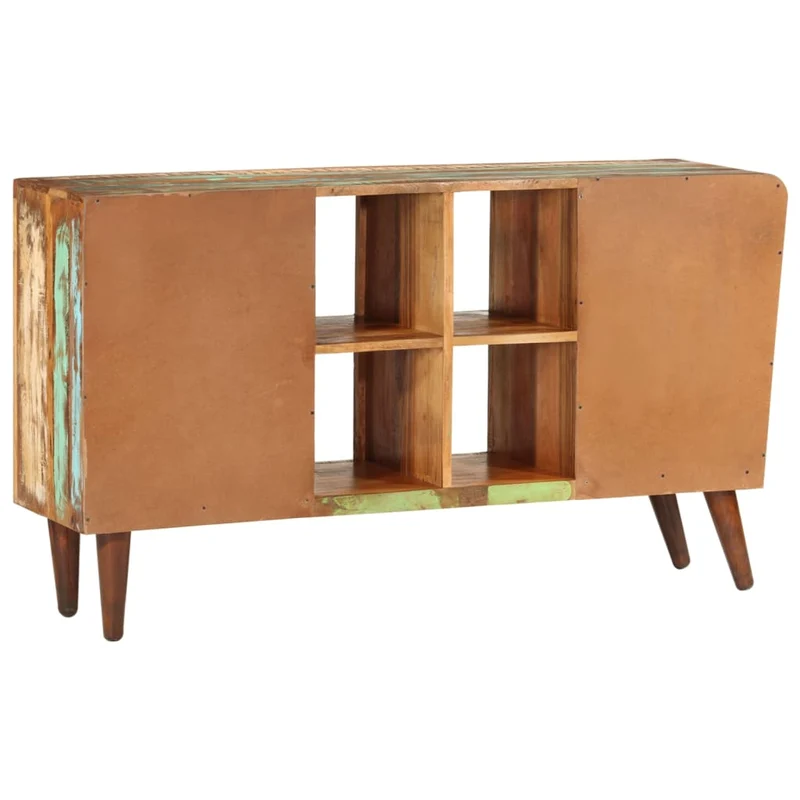 Armoire Avec 1 Porte 4 Étagères 3 Tiroirs Bois Massif Récupéré