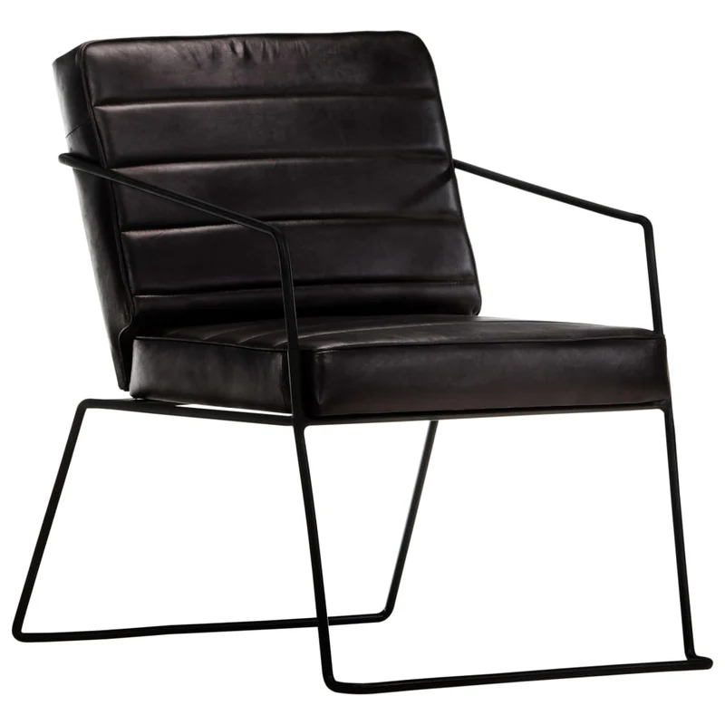 Fauteuil Industriel avec Tubes Acier et Cuir