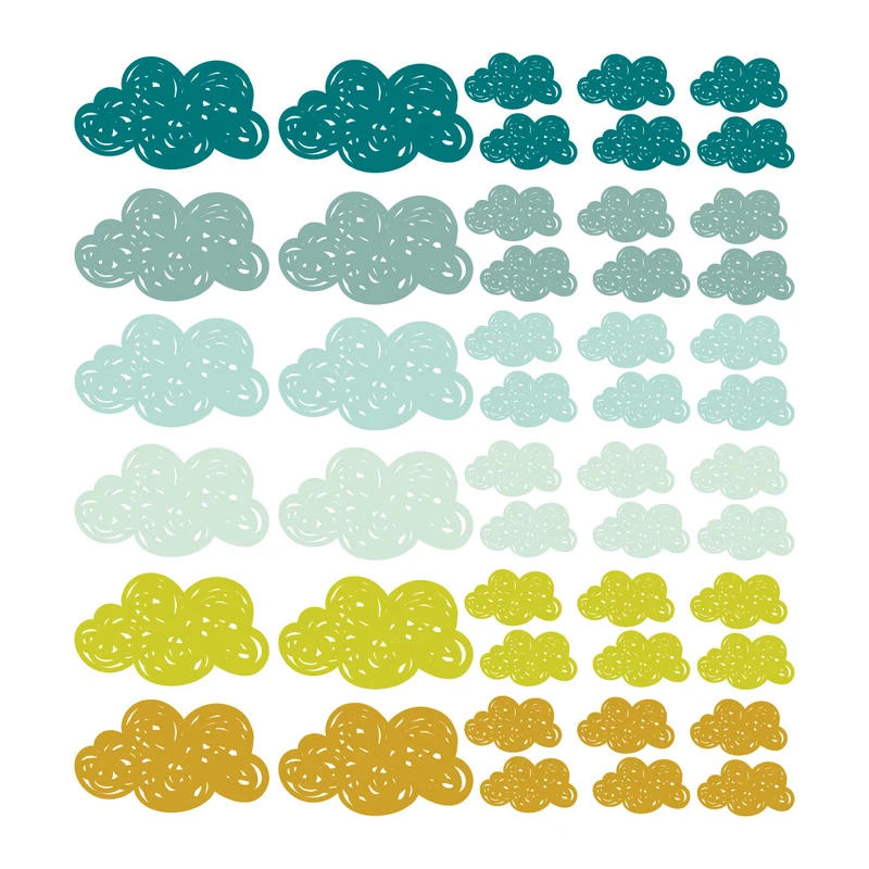 Autocollants nuage Couleur 1