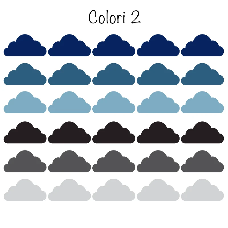 Autocollants de nuages ​​colorés