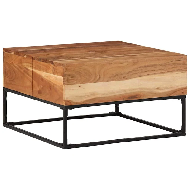 Table Basse Carrée en Bois Massif de Manguier