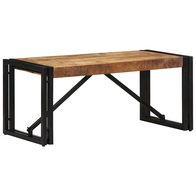 Table Basse Carrée en Bois et Métal Indus