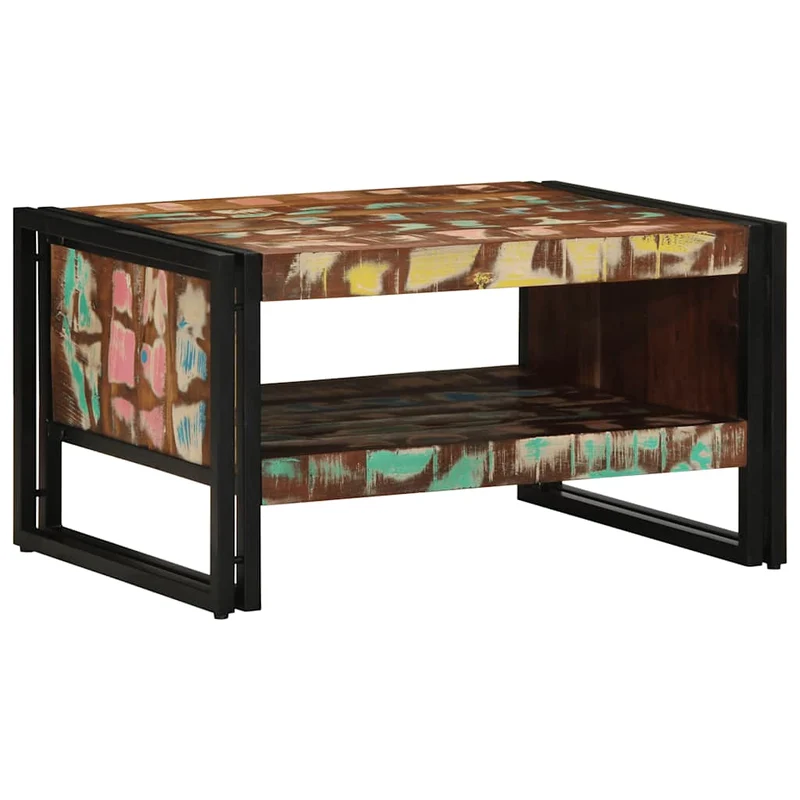 Table Basse Style Industriel avec Rangement