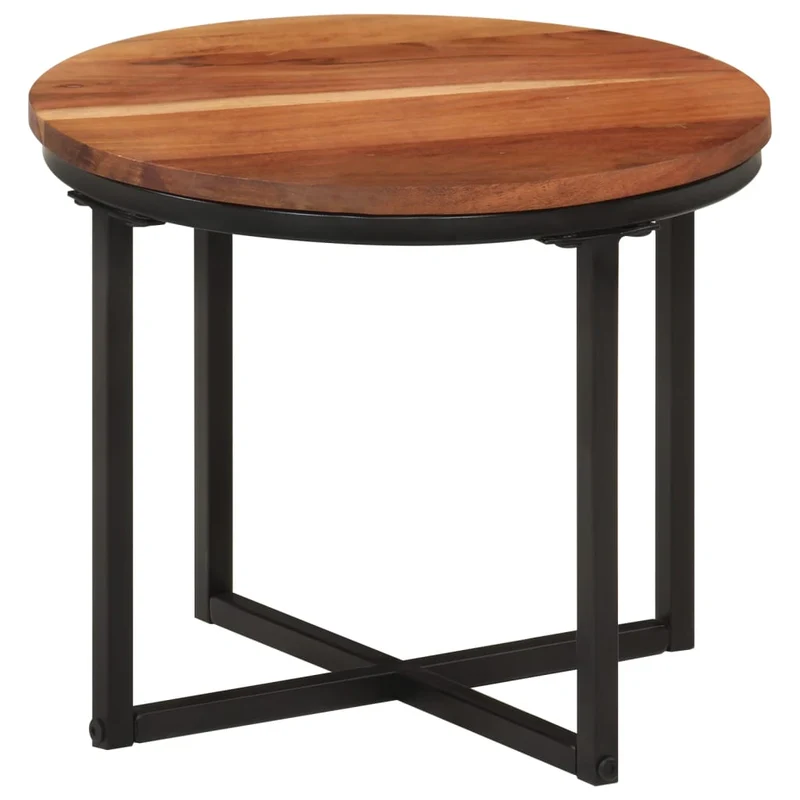 Table Basse Ronde Style Industriel
