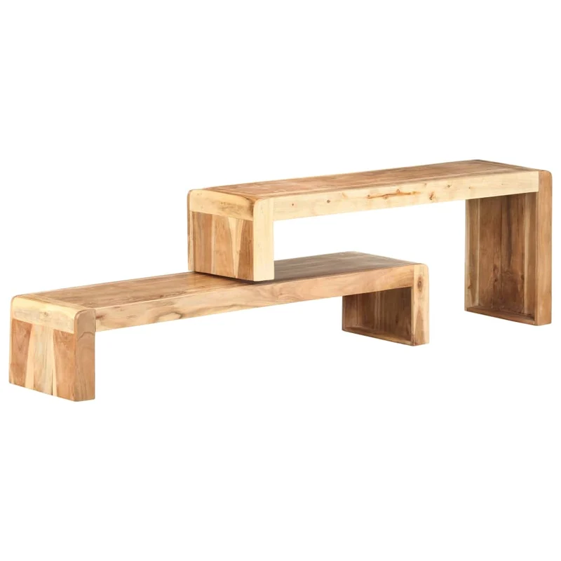 Meuble TV Industriel en Bois d'Acacia Massif