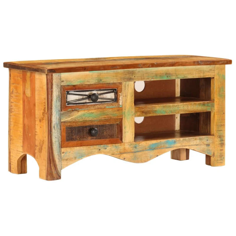 Meuble TV en Bois de Récupération au Style Industriel