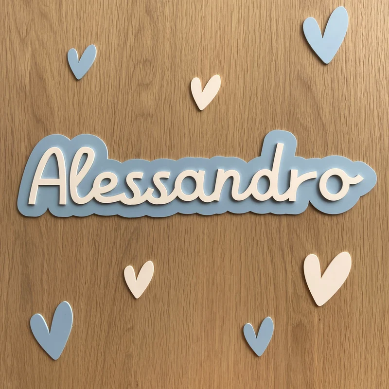 Décoration murale Petits Coeurs en Acrylique - Plusieurs coloris disponibles